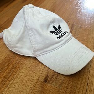 white adidas baseball cap